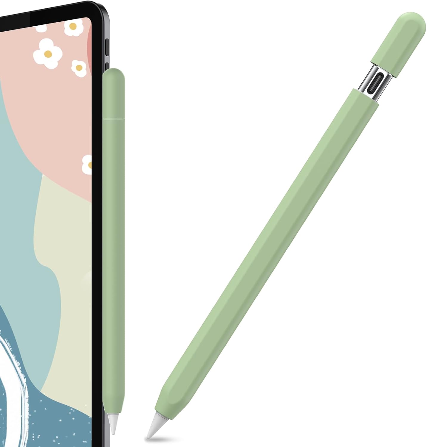 AhaStyle Silicone Case for Apple Pencil (USB-C) 2023 Ultra Thin Proteative Cover Skin Apple Pencil Sleeve Anti-Slip Grip Compatible with Apple Pencil USB C (Lavender)