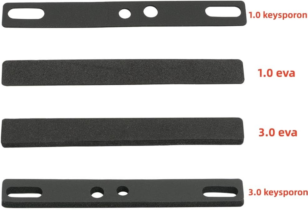 4pcs Keyboard Spacebar Foam Switch Silencer Pad Cotton Compatible with 6.25U Mechanical Keyboard Space Bar Black