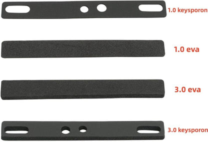 4pcs Keyboard Spacebar Foam Switch Silencer Pad Cotton Compatible with 6.25U Mechanical Keyboard Space Bar Black