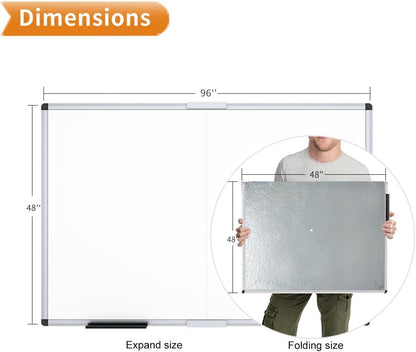 VIZ-PRO Magnetic Dry Erase Board, 24 X 18 Inches, Silver Aluminium Frame
