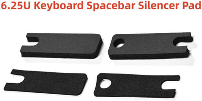 4pcs Keyboard Spacebar Foam Switch Silencer Pad Cotton Compatible with 6.25U Mechanical Keyboard Space Bar Black
