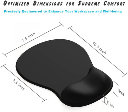 ErgoComfort Gel Wrist Rest Mouse Pad-Ergonomic Office Mousepad with Wrist Support-Non-Slip, Design Desk Accessories Mat for Home&Game Decor (06Mocha Sand)