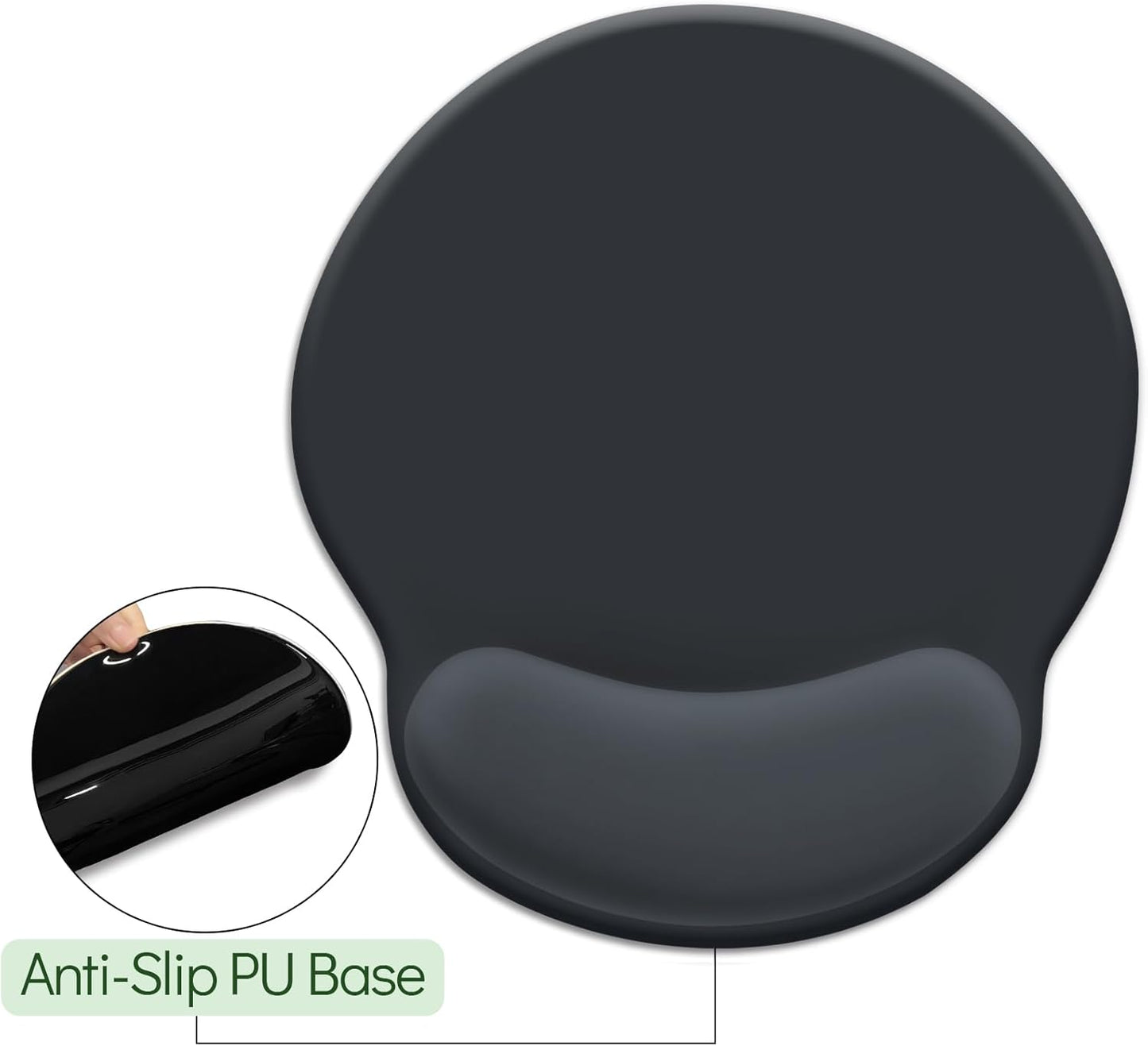 LIMKRIAN Cat Ergonomic Mouse Pad with Wrist Rest, Gaming Mouse Pad with Wrist Support, Funny Mouse Pads for Desk, Computer Mousepad with Non-Slip Pain Relief PU Base, Cute Office Desk Accessories