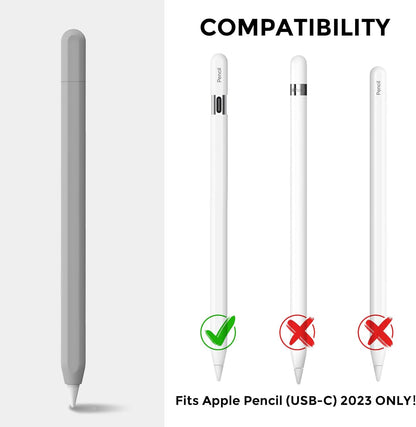 AhaStyle Silicone Case for Apple Pencil (USB-C) 2023 Ultra Thin Proteative Cover Skin Apple Pencil Sleeve Anti-Slip Grip Compatible with Apple Pencil USB C (Lavender)