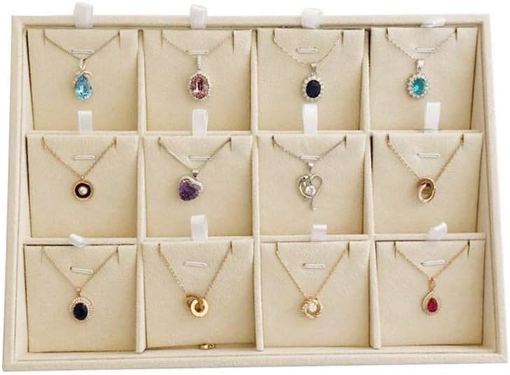 Velvet Sunglasses Organizer Tray 4 Slot, Stackable Eyewear & Glasses Display Case, Premium Beige Velvet, Scratch-Free Lining, Drawer Insert for Dressing Table Vanity Home Retail Trade Show