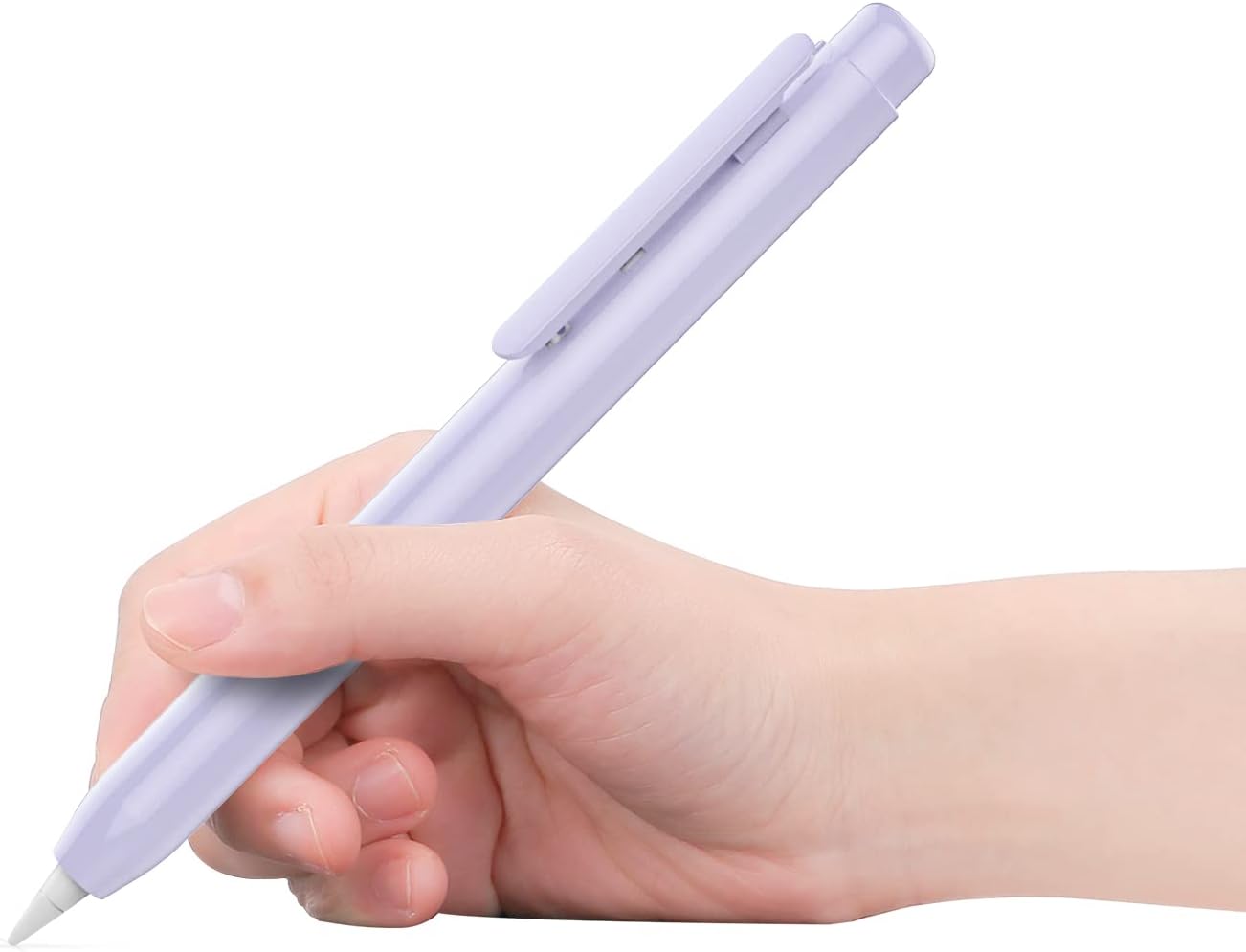 MoKo Holder Case for Apple Pencil 1st Generation, Retractable Apple Pencil 1st Case Protective iPad Pencil Sleeve Skin Cover with Sturdy Clip, Pink