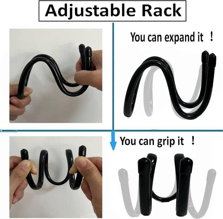AUXPhome Portable Bag Hook Hanger Clamp-On Backpack, Under Counter, One Step Installation - 10 lb. Capacity, Reduce Desk Clutter