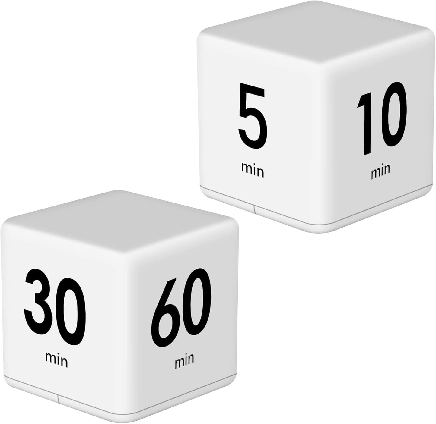 JOYIT Cube Timer 1 3 5 10 Minutes - Flip Countdown Visual Timer for Time Management, Kitchen, Workout, Study, Classroom, Office, Games