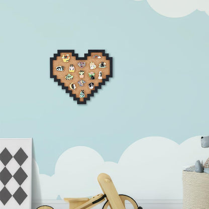 BENECREAT Pin Board Square Cork Board, 0.8inch Thick Bulletin Display Board Wall Mounted Cork Board for Brooch Pin Storage, Office Home Festival Wedding Decor, 7.8x7.8inch