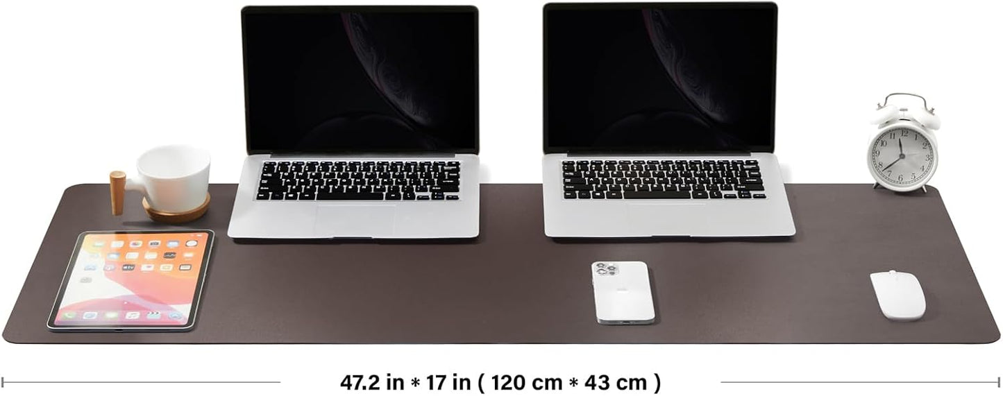 Cork Desk Mat - Dual-Sided Desk Pad for Office and Home - Desk Organization and Accessories - Ideal for Large Mouse Pad and Desk Mats on Top of Desks(Dark Green,90cmx 43cm)