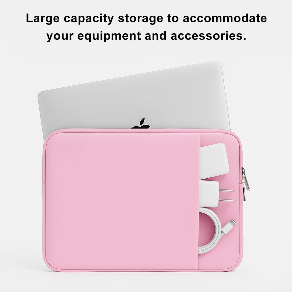 Laptop Sleeve for MacBook Neo/Air/Pro 13 inches A18/M5/M4/M3/M2/M1 Chip 2026-2020 A3404 A3449 A3240 A3113 with 2 Pockets Tablet Bag Case Accessories (Bright Pink)