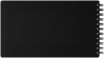 Maruman Mnemosyne Grid Notebook- Horizontal A4 Layout, 8.27" x 11.69", 70 Sheets / 140 Pages, 5mm Graph Paper Journal, Perforated Pages & Wire-Bound to Lay Flat, Black, Made in Japan