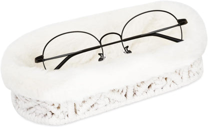 Glasses Holder,Anti-scratch Plush Lined Eyeglass Holder Stand for Nightstand Desk Storage Organizer
