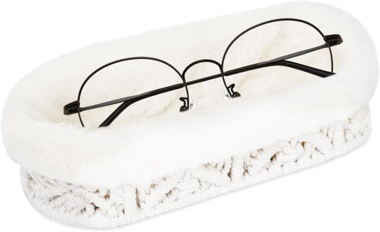 Glasses Holder,Anti-scratch Plush Lined Eyeglass Holder Stand for Nightstand Desk Storage Organizer