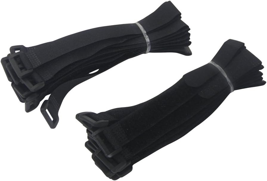 YiwerDer Reusable Fastening Cable Straps and Cable Ties Set 20 Pack(8"-12"-18"), Adjustable Multi-Purpose Hook and Loop Cord Ties to Keep Cords Organized and Tidy