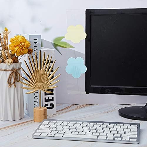 Zonon 4 Pieces Monitor Memo Board, Memo Boards for Computers Transparent Acrylic Monitor Side Panel Office Desk Accessories Desktop Computer Sticky Note Holder for Office Home Work Desk