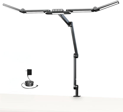 NEEWER Entry Level Version 32" LED Light with Clamp for Desk Home Office Dorm Designer Drafting, 20W Dual Computer Monitor Architect Lamp Bar, Flexible Overhead 2200lux/Remote/5 Modes CRI80+, N21