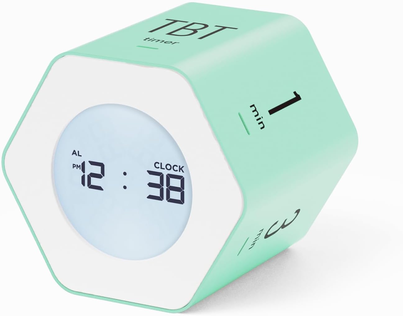 Mooas Multi-Hexagon Clock Cube, Digital Clock, Pomodoro Timer with Backlight 12/24H Count up & Countdown, Flip Timer, Various Time Presets - Ideal for Classroom, Gym, Office (Yellow)
