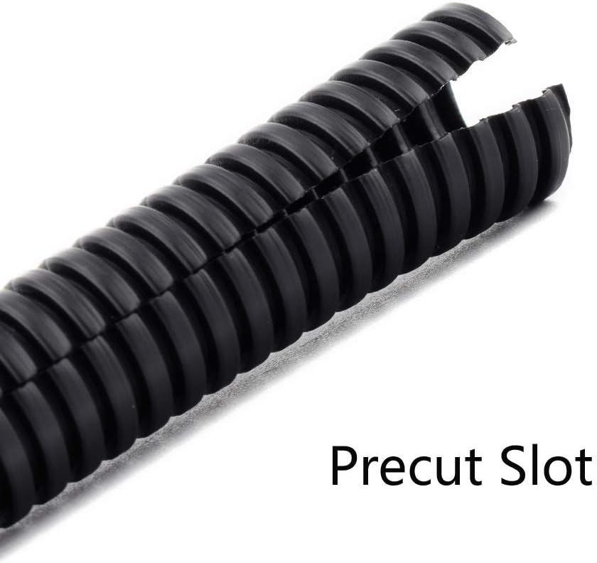 ZhiYo 100 FT 1/4” Wire Loom Split Tubing Auto Wire Conduit Flexible Cover