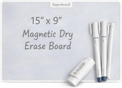 UNCLE BOARD 10 inch x 6 inch Dry Erase Board, Magnetic Small White Board with 3 Magnetic Pens, Portable Student Whiteboard - Perfect for Planning, Drawing, Memos, to-Do Lists.
