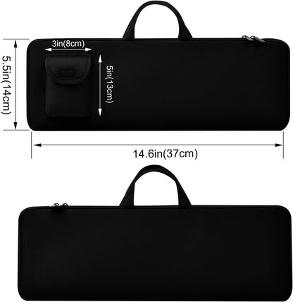Keyboard Sleeve Travel Case for Logitech MK250 Wireless Keyboard Mouse Combo,Rugged Neoprene Construction Zipper Mouse Storage and Cable Storage Pouch(Black)