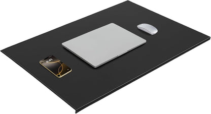 AKOZLIN 35.4"x 18.9" Soft PU Leather Surface Office Desk Mouse Mat Anti-Push Pad with Full Grip Fixation Lip Table Blotter Edge-Locked Protector