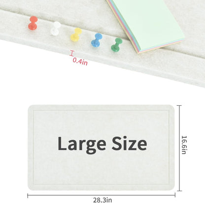 Vuzvuv Black 28"x16" Large Cork Board with 50 Push Pins & Sticky Notes, Self-Adhesive Bulletin Board for Wall, Felt Pin Vision Board for Paste Notes,Schedules Offices Home