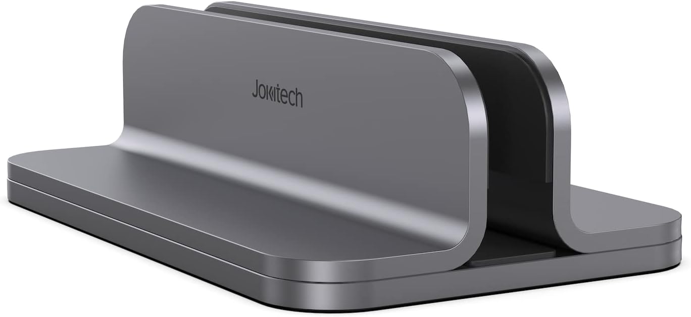 JOKItech Aluminum Laptop Stand, Sturdy and Adjustable, Compatible with Apple MacBook Pro/Air, Mac Mini, iPad Pro, Silver