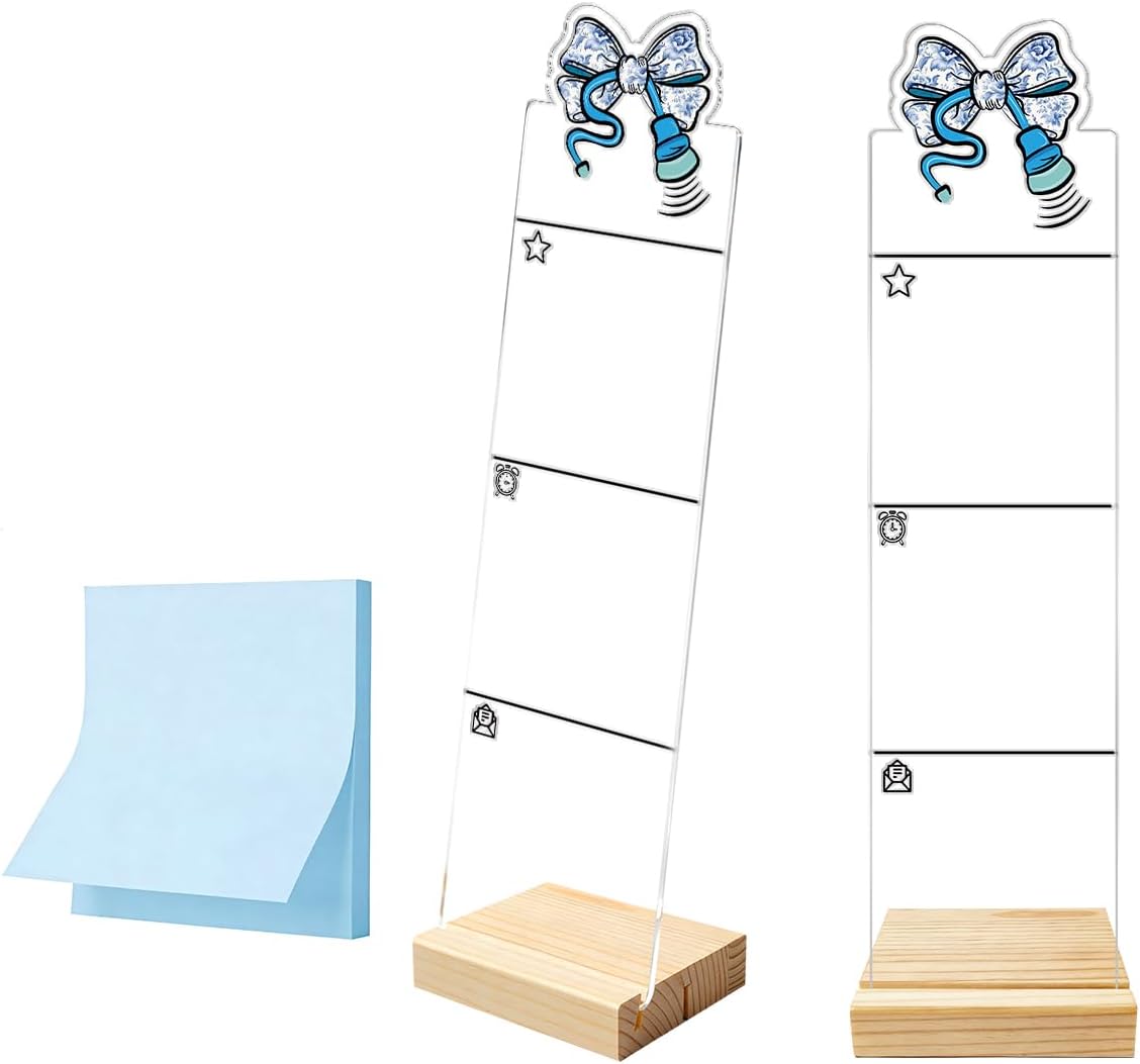 Monitor Memo Board Computer Monitor Memo Board Sticky Note Organizer Hold On Partner Im Overstimulated Sign Acrylic Desk Accessories Removable Wooden Base Set Sticky Notes 100 Sheets 11.8×3.1 inches