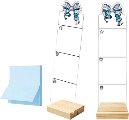 Monitor Memo Board Computer Monitor Memo Board Sticky Note Organizer Hold On Partner Im Overstimulated Sign Acrylic Desk Accessories Removable Wooden Base Set Sticky Notes 100 Sheets 11.8×3.1 inches