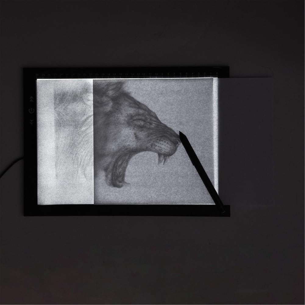 HSK B4/A3s LED Artist tracing Light Box Copy Table, Adjustable High Brightness Light Pad for Tatto Drawing, Sketching, Animation,Diamond Painting Accessories