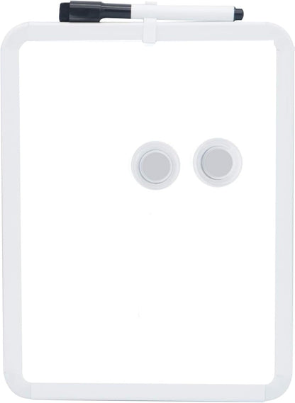 Magnetic Whiteboard with Marker and Magnets, 6" x 8",Small Whiteboard for Classroom, School Locker,Home, Office (Pink)