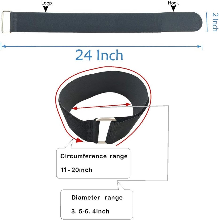 YiwerDer Reusable Fastening Cable Straps and Cable Ties Set 20 Pack(8"-12"-18"), Adjustable Multi-Purpose Hook and Loop Cord Ties to Keep Cords Organized and Tidy