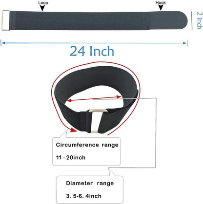 YiwerDer Reusable Fastening Cable Straps and Cable Ties Set 20 Pack(8"-12"-18"), Adjustable Multi-Purpose Hook and Loop Cord Ties to Keep Cords Organized and Tidy