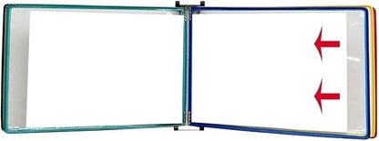 Wall-Mounted Catalog Display Rack - Office File Organizer with Clips & Panels, Flip Book Holder, Black Reference System for Efficient Document Storage & Easy Access