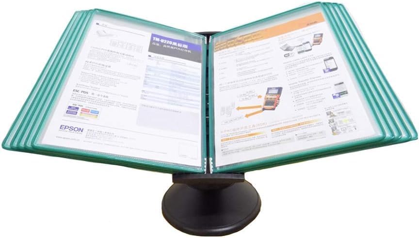 Wall Mount Reference Display System, Flip File Holder, Desktop or Wall-Mounted Display Stand with Adjustable tilt,Folders(C)