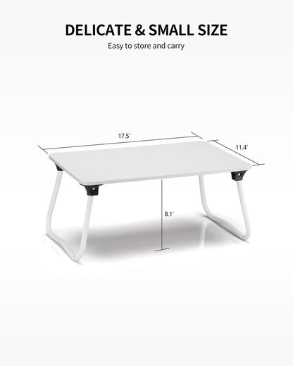 Ruxury Foldable Lap Desk Laptop Stand Bed Desk Table Tray, Breakfast Serving Tray, Portable & Lightweight Mini Table, Lap Tablet Desk for Sofa Couch Floor - Pink