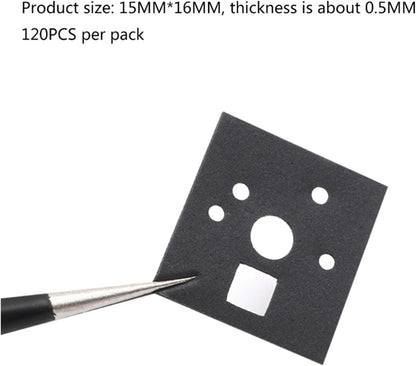 120 Pieces Mechanical Keyboard Switch Sticker Noise Dampener Foam Sound Reduction Insulation Film Fit for Switch Stabilizer(PORON)