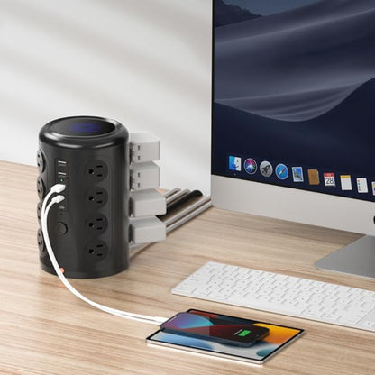 Tower Power Strip Surge Protector with 16 Outlets and 5 USB Ports (2 USB-C), 6FT Extension Cord with Multiple Outlets,Heavy Duty Charging Station,Home Office Dorm Room Essentials. No Wireless Charging
