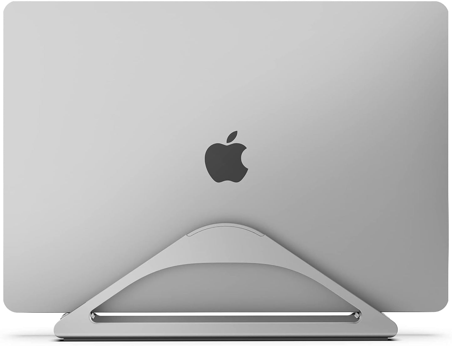 HumanCentric Vertical Laptop Stand for Desks in Matte Black, Upright Adjustable Holder to Dock Apple MacBook Stand, and Other Laptops to Organize Work & Home Office, Automatic Grip