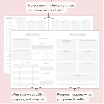 Pland Studio 90-Day Planner Journal – Undated Daily Goal Organizer in Alabaster Linen | Gratitude Journal, Habit Tracker, Vision Board, and Reflection Pages for Mindful Planning