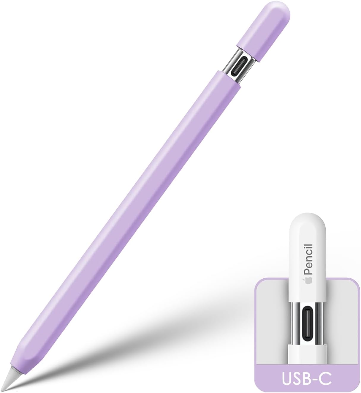 KELIFANG Silicone Case Sleeve Cover for Apple Pencil (USB-C) 2023, Cute Pink Protective Skin iPad Pencil Holder, Anti-Slip Grip Accessories Compatible with Apple Pencil 3rd Generation