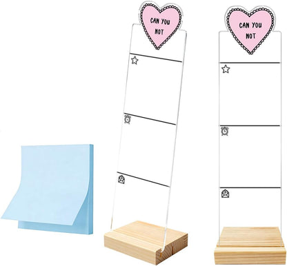 Monitor Memo Board Computer Monitor Memo Board Sticky Note Organizer Hold On Partner Im Overstimulated Sign Acrylic Desk Accessories Removable Wooden Base Set Sticky Notes 100 Sheets 11.8×3.1 inches