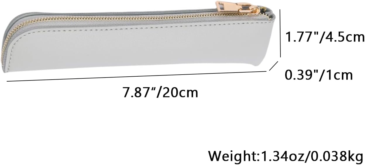 Canvas Pencil Case Small Pencil Pouch Slim Lightweight Pen Case Holder Cute Zipper Bag for School Office