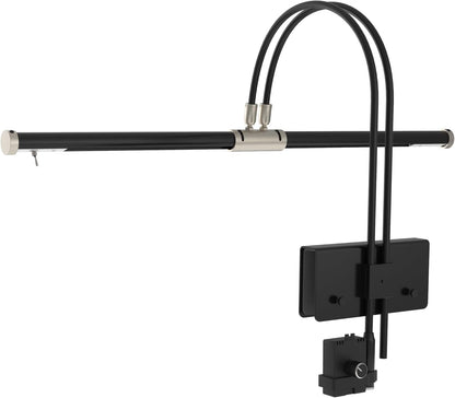 Cocoweb 22" LED Grand Piano Light in Antique Brass with Dimmer Clip