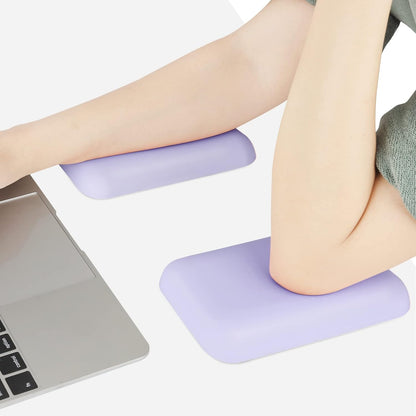 Leolee Elbow Rest Pads for Desk, Black Ergonomic Arm Rest Pads with Memory Foam & Non-Slip Base, Armrest Cushion Support Pad Relieve Elbow and Wrist Pain for Computer, Office, 2 Packs