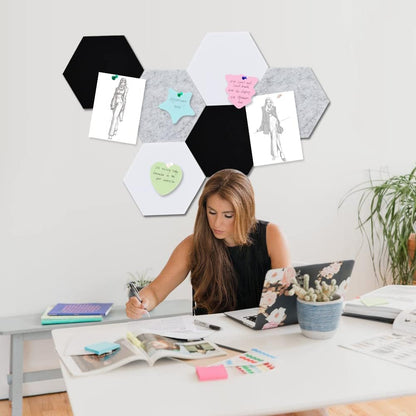 Vuzvuv Black 28"x16" Large Cork Board with 50 Push Pins & Sticky Notes, Self-Adhesive Bulletin Board for Wall, Felt Pin Vision Board for Paste Notes,Schedules Offices Home