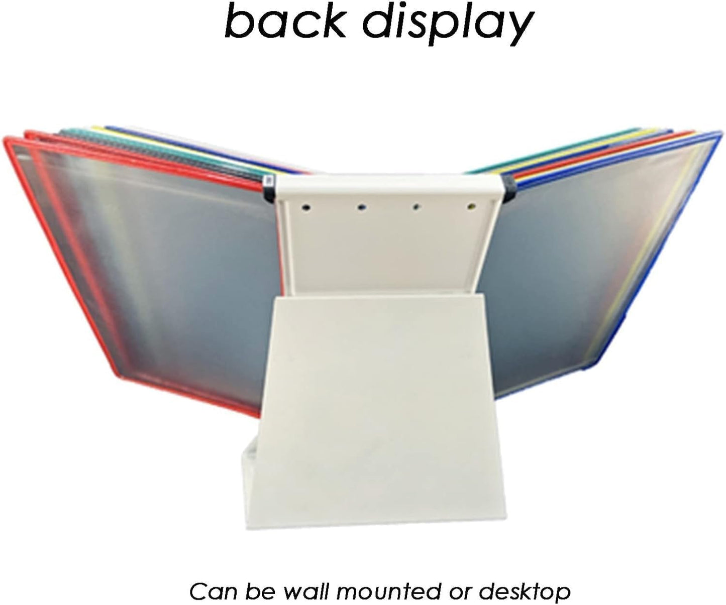 Wall Mount Reference and Display System - Wall Mount Catalog Display Rack, Wall Mounted Reference System, with 20 Easy-Load Pockets - 40 Sheet Capacity - A4 Letter Size (Green)
