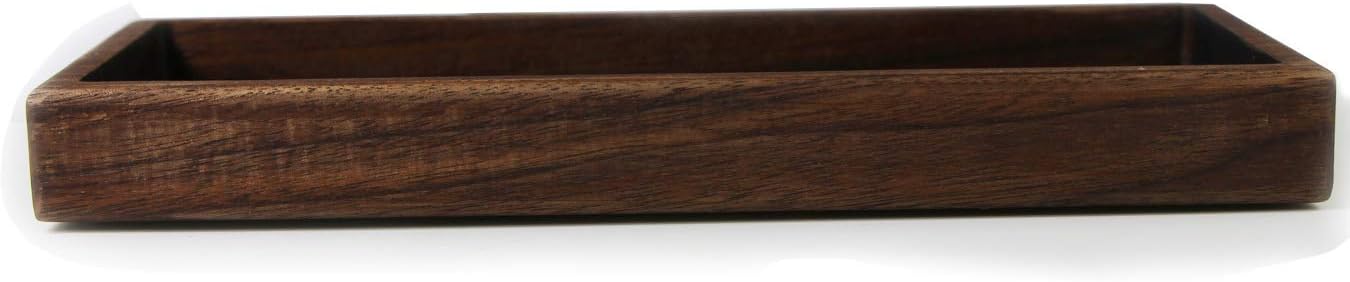 aufodara Wood Pen Tray Desktop Office Storage Box Coin Keys Holder