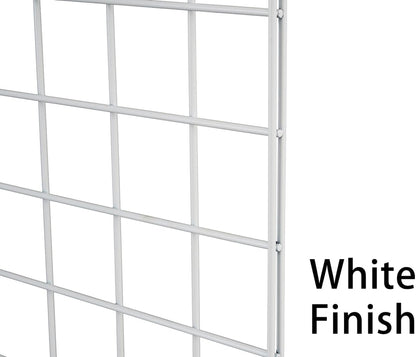 Grid Wall Commercial Grade Gridwall Panels – Heavy Duty Grid Panel for Any Retail Display Wall Grid 2' Width x 6' Height, White (Pack of 3)